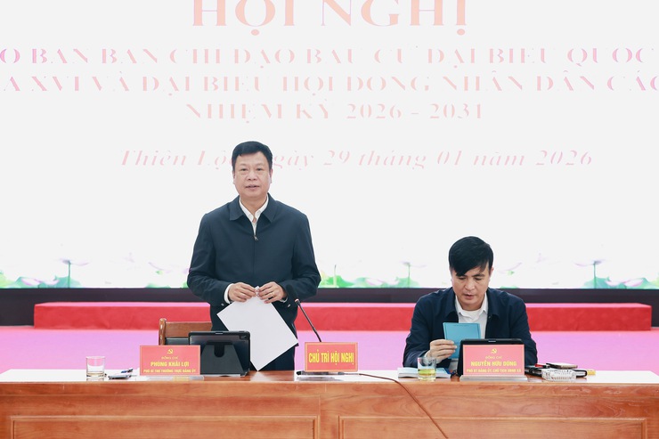 Hội nghị giao ban Ban chỉ đạo bầu cử đại biểu Quốc hội khóa XVI và đại biểu Hội đồng nhân dân các cấp nhiệm kỳ 2026 – 2031- Ảnh 10.