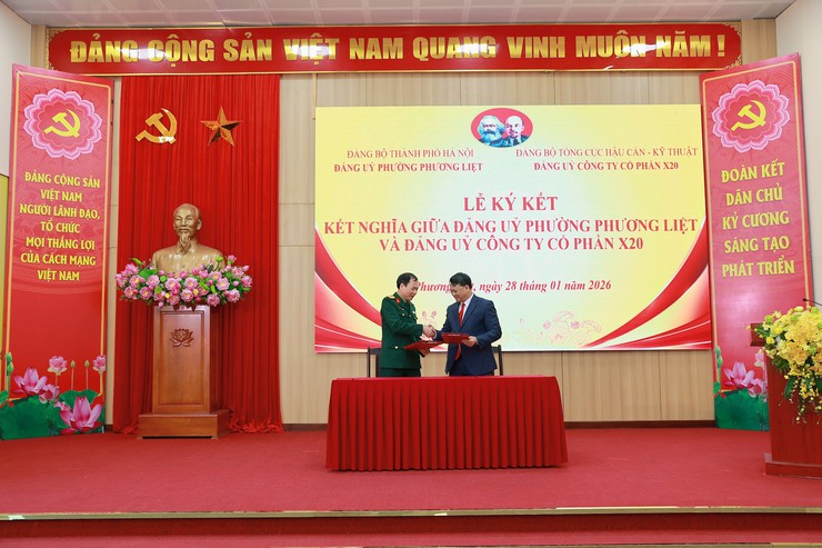 Lễ ký kết nghĩa giữa Đảng ủy phường Phương Liệt và Đảng ủy Công ty Cổ phần X20- Ảnh 4.