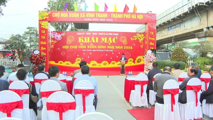 XÃ VĨNH THANH KHAI MẠC HỘI CHỢ HOA XUÂN BÍNH NGỌ NĂM 2026- Ảnh 1.