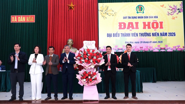 ĐẠI HỘI ĐẠI BIỂU THÀNH VIÊN THƯỜNG NIÊN
QUỸ TÍN DỤNG NHÂN DÂN DÂN HÒA NĂM 2026- Ảnh 1.