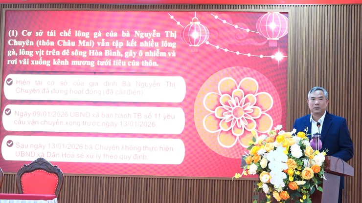 HỘI NGHỊ GIAO BAN CÔNG TÁC ĐẢNG, CHÍNH QUYỀN, ĐOÀN THỂ XÃ DÂN HÒA THÁNG 01/2026:
ĐÁNH GIÁ TOÀN DIỆN KẾT QUẢ, QUYẾT LIỆT TRIỂN KHAI NHIỆM VỤ THÁNG 02- Ảnh 5.