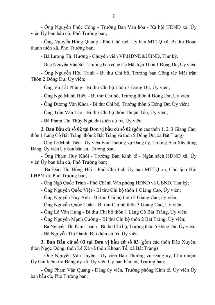 Bát Tràng thành lập 05 ban bầu cử đại biểu HĐND xã nhiệm kỳ 2026 - 2031 tại 05 đơn vị bầu cử- Ảnh 2.