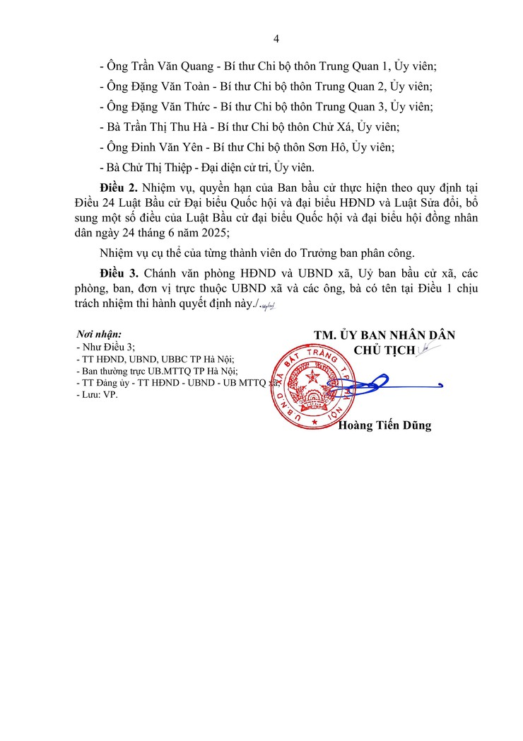 Bát Tràng thành lập 05 ban bầu cử đại biểu HĐND xã nhiệm kỳ 2026 - 2031 tại 05 đơn vị bầu cử- Ảnh 4.