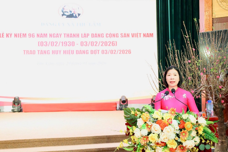 ĐẢNG ỦY XÃ THƯ LÂM TRANG TRỌNG TỔ CHỨC LỄ KỶ NIỆM 96 NĂM NGÀY THÀNH LẬP ĐẢNG (03/02/1930-03/02/2026) VÀ TRAO HUY HIỆU ĐẢNG ĐỢT 03/02/2026- Ảnh 1.