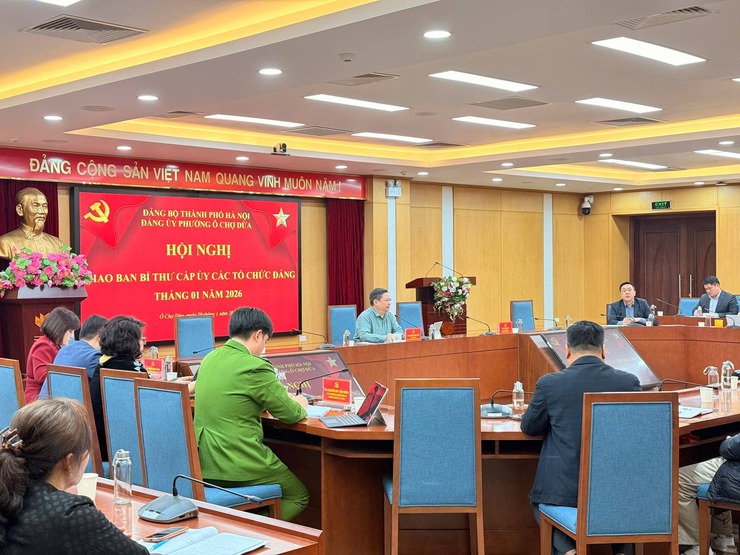 Đảng ủy Phường Ô Chợ Dừa : Quyết tâm triển khai nhiệm vụ ngay từ tháng đầu năm và tuyên dương Bí thư chi bộ xuất sắc tiêu biểu Thành phố- Ảnh 2.