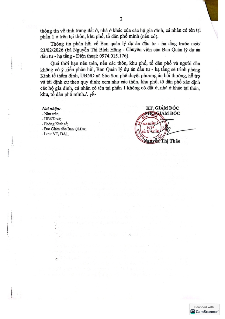 CÔNG KHAI DANH SÁCH HỘ GIA ĐÌNH, CÁ NHÂN BỊ THU HỒI ĐẤT Ở VÀ XIN Ý KIẾN DÂN CƯ VỀ TÌNH TRẠNG ĐẤT Ở, NHÀ Ở KHÁC- Ảnh 2.
