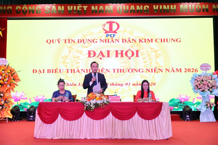 Đại hội đại biểu thành viên thường niên Quỹ tín dụng nhân dân Kim Chung năm 2026- Ảnh 5.