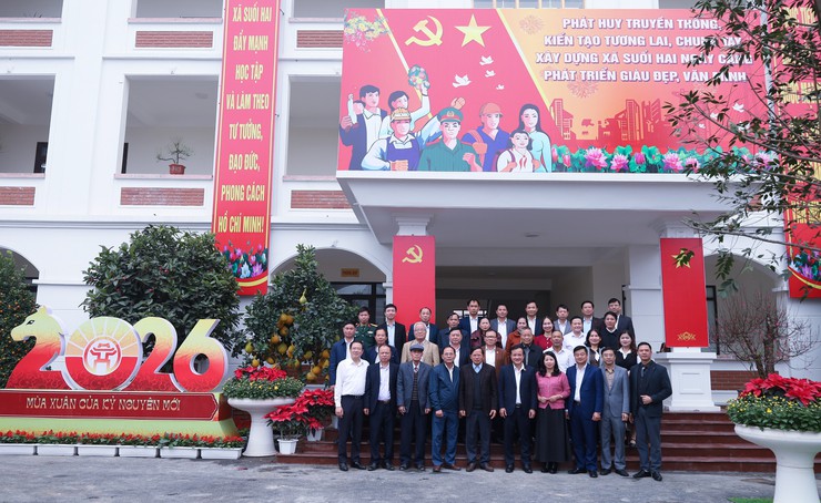 Xã Suối Hai: Gặp mặt các đồng chí nguyên lãnh đạo huyện, nguyên lãnh đạo xã Ba Trại, Tản Lĩnh(cũ)- Ảnh 1.