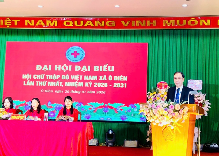 Đại hội đại biểu hội Chữ thập đỏ xã Ô Diên lần thứ I, nhiệm kỳ 2026 - 2031 thành công tốt đẹp- Ảnh 2.
