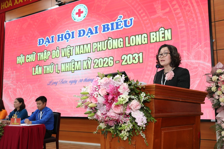 Đại hội đại biểu Hội Chữ Thập đỏ Việt Nam phường Long Biên lần thứ I, nhiệm kỳ 2026–2031 thành công tốt đẹp- Ảnh 3.