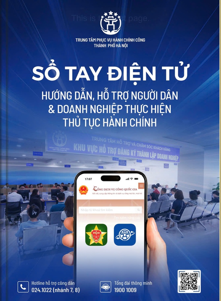 Sổ tay điện tử hướng dẫn thủ tục hành chính của thành phố Hà Nội.- Ảnh 1.