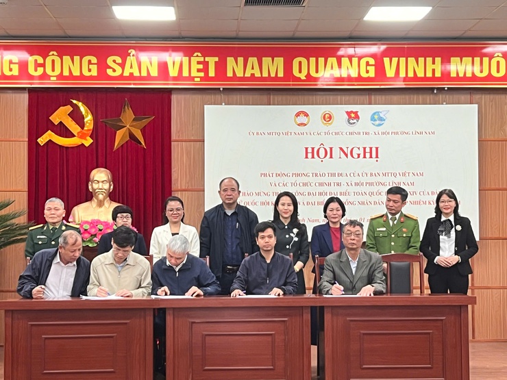 MTTQ VÀ CÁC TỔ CHỨC CHÍNH TRỊ – XÃ HỘI PHƯỜNG LĨNH NAM KÝ KẾT GIAO ƯỚC THI ĐUA, QUYẾT TÂM THỰC HIỆN THẮNG LỢI NHIỆM VỤ NĂM 2026- Ảnh 7.