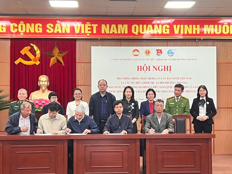 MTTQ VÀ CÁC TỔ CHỨC CHÍNH TRỊ – XÃ HỘI PHƯỜNG LĨNH NAM KÝ KẾT GIAO ƯỚC THI ĐUA, QUYẾT TÂM THỰC HIỆN THẮNG LỢI NHIỆM VỤ NĂM 2026- Ảnh 8.