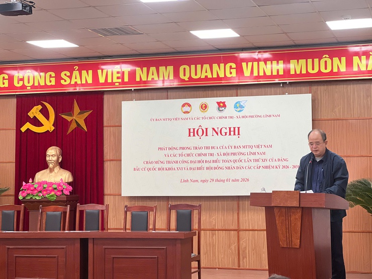 MTTQ VÀ CÁC TỔ CHỨC CHÍNH TRỊ – XÃ HỘI PHƯỜNG LĨNH NAM KÝ KẾT GIAO ƯỚC THI ĐUA, QUYẾT TÂM THỰC HIỆN THẮNG LỢI NHIỆM VỤ NĂM 2026- Ảnh 2.