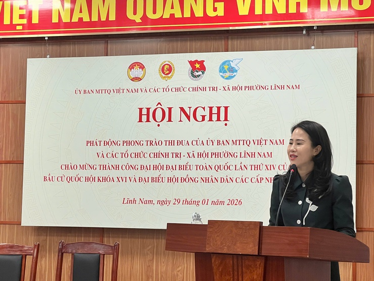 MTTQ VÀ CÁC TỔ CHỨC CHÍNH TRỊ – XÃ HỘI PHƯỜNG LĨNH NAM KÝ KẾT GIAO ƯỚC THI ĐUA, QUYẾT TÂM THỰC HIỆN THẮNG LỢI NHIỆM VỤ NĂM 2026- Ảnh 3.