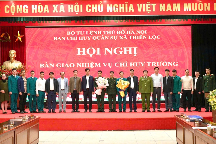 Hội nghị bàn giao nhiệm vụ Chỉ huy trưởng Ban chỉ huy quân sự xã Thiên Lộc- Ảnh 6.