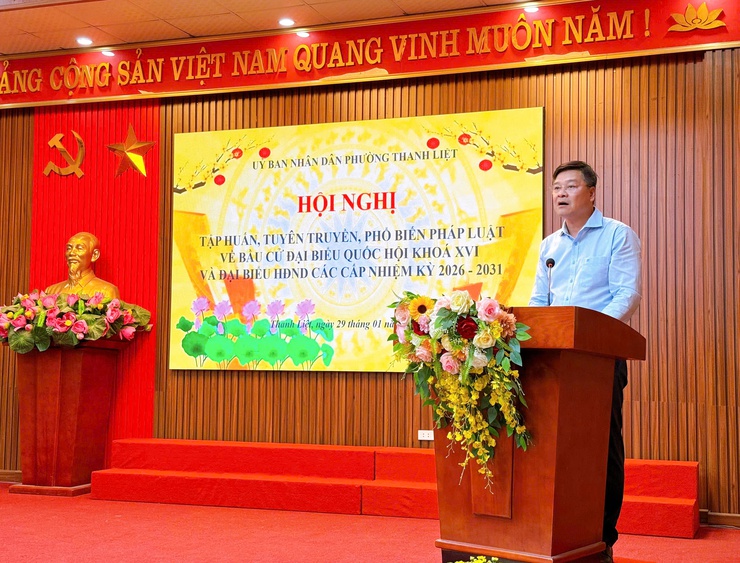 Phường Thanh Liệt: 250 đại biểu tham dự tập huấn, tuyên truyền, phổ biến pháp luật về bầu cử đại biểu Quốc hội và HĐND các cấp- Ảnh 2.