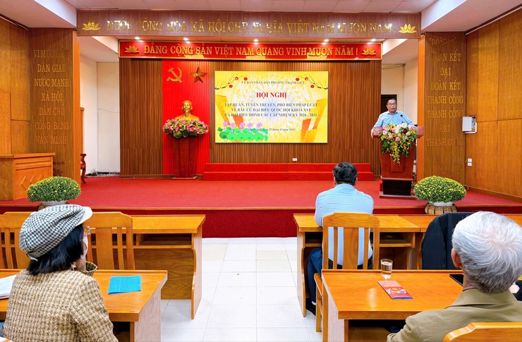 Phường Thanh Liệt: 250 đại biểu tham dự tập huấn, tuyên truyền, phổ biến pháp luật về bầu cử đại biểu Quốc hội và HĐND các cấp- Ảnh 3.