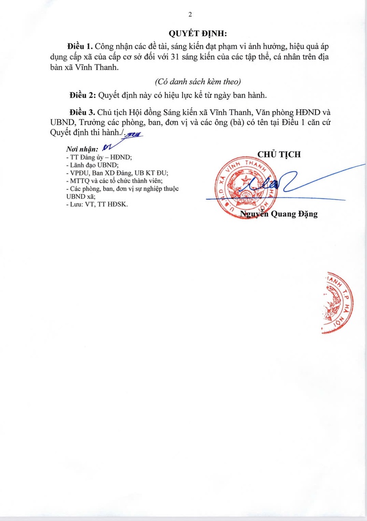 ỦY BAN NHÂN DÂN XÃ VĨNH THANH- Ảnh 2.