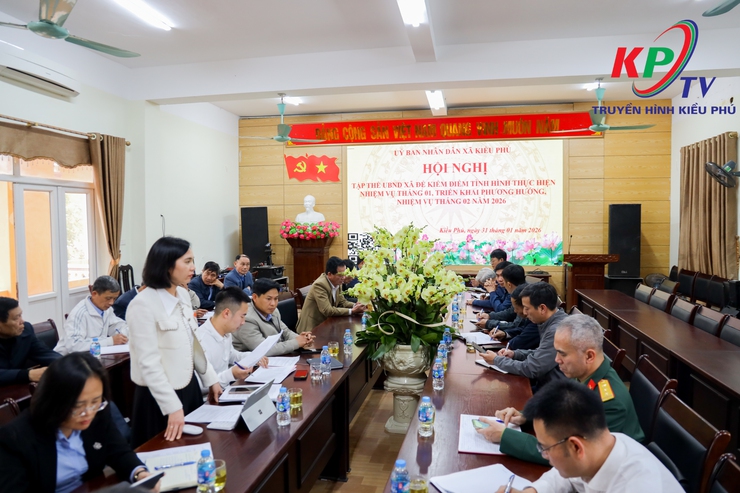 UBND xã Kiều Phú tổ chức hội nghị đánh giá kết quả công tác tháng 01, triển khai nhiệm vụ tháng 02 năm 2026- Ảnh 2.