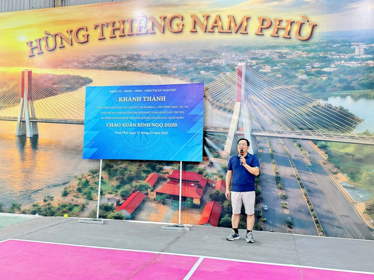 Xã Nam Phù khánh thành sân chơi thể thao – Điểm hẹn mới của phong trào Pickleball, Cầu lông cơ sở- Ảnh 3.