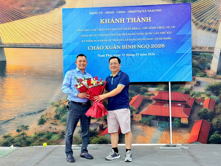 Xã Nam Phù khánh thành sân chơi thể thao – Điểm hẹn mới của phong trào Pickleball, Cầu lông cơ sở- Ảnh 6.
