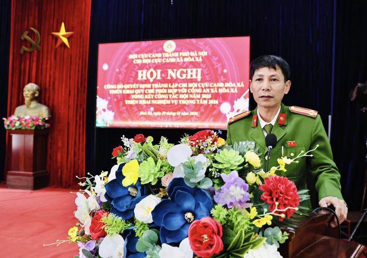 CÔNG BỐ THÀNH LẬP CHI HỘI CỰU CAND XÃ HÒA XÁ, TRIỂN KHAI QUY CHẾ PHỐI HỢP VÀ TỔNG KẾT CÔNG TÁC HỘI NĂM 2025- Ảnh 3.
