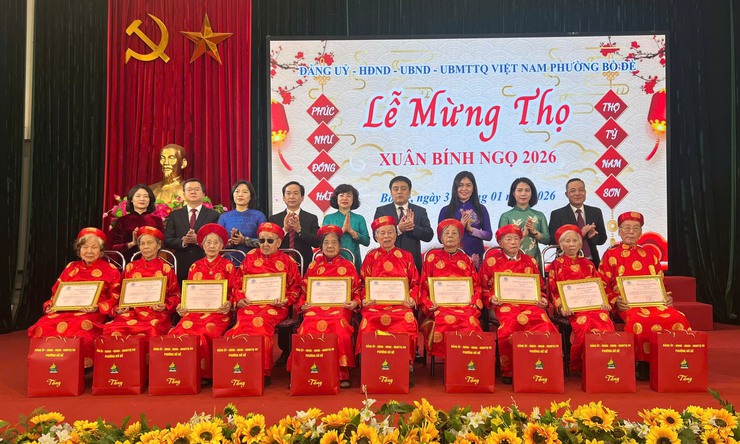 Phường Bồ Đề tổ chức Lễ Mừng thọ Người cao tuổi nhân dịp xuân Bính Ngọ năm 2026- Ảnh 3.