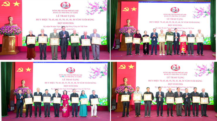 Phường Từ Liêm tổ chức Lễ trao tặng Huy hiệu Đảng đợt 03/02/2026- Ảnh 5.