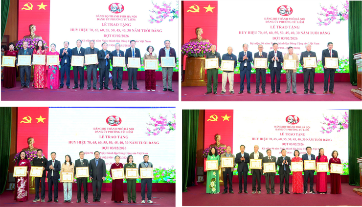 Phường Từ Liêm tổ chức Lễ trao tặng Huy hiệu Đảng đợt 03/02/2026- Ảnh 6.