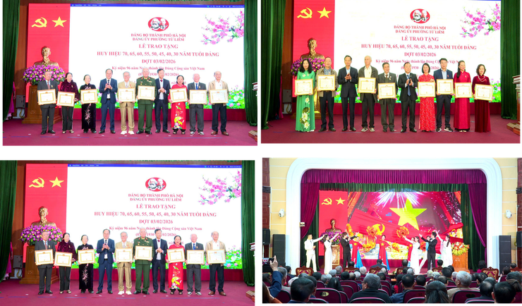 Phường Từ Liêm tổ chức Lễ trao tặng Huy hiệu Đảng đợt 03/02/2026- Ảnh 7.