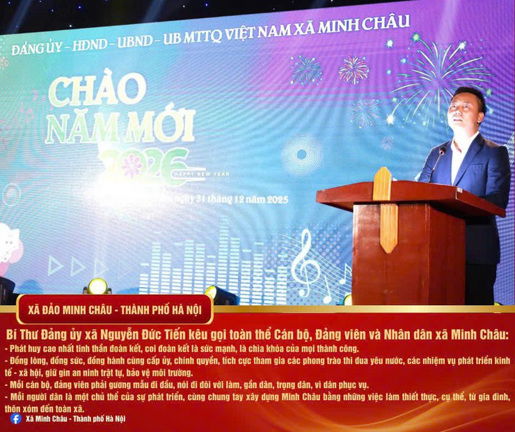 Toàn văn bài phát biểu phát động thi đua và chúc mừng năm mới của đồng chí Nguyễn Đức Tiến - Bí thư Đảng uỷ, Chủ tịch HĐND xã tại chương trình Chào năm mới 2026- Ảnh 1.