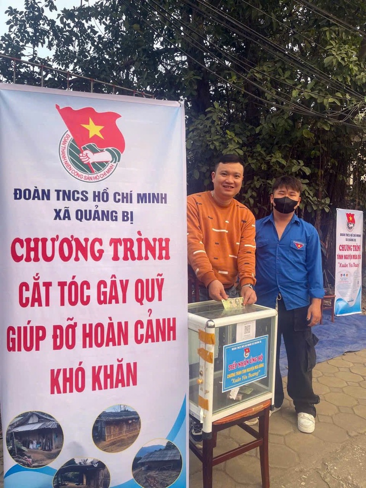 Đoàn thanh niên xã Quảng Bị sôi nổi thực hiện Chương trình “Tình nguyện mùa đông – Xuân yêu thương 2026- Ảnh 4.