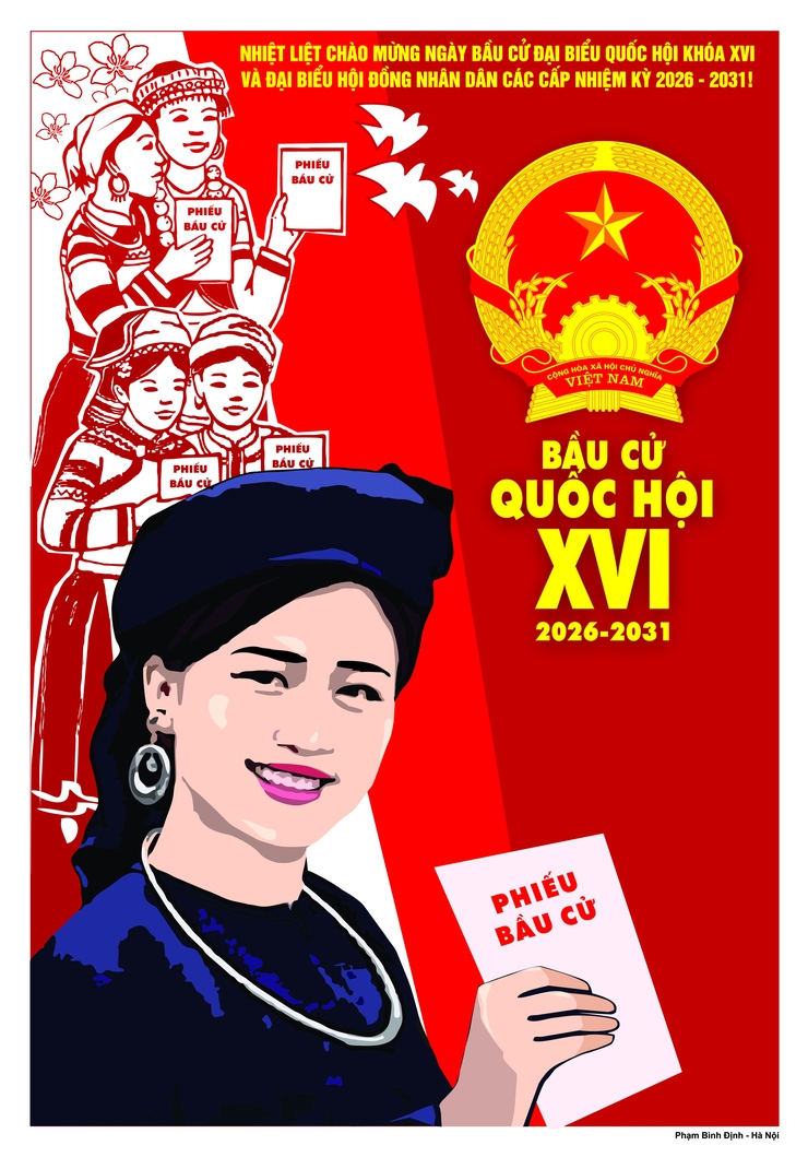 Sở Văn hóa và thể thao Hà Nội hướng dẫn mẫu tranh cổ động trực quan tuyên truyền kỷ niệm 80 năm ngày Tổng tuyển cử đầu tiên bầu Quốc hội Việt Nam; tuyên truyền bầu cử đại biểu HĐND các cấp nhiệm kỳ 2026 - 2031- Ảnh 21.