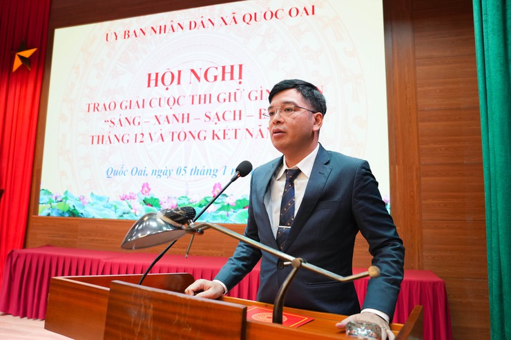 Quốc Oai tổ chức Hội nghị trao giải tháng 12 và tổng kết Cuộc thi "Giữ gìn thôn Sáng – Xanh – Sạch – Đẹp" năm 2025- Ảnh 16.