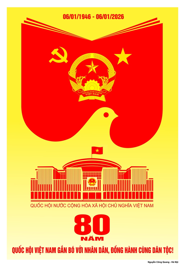 Sở Văn hóa và thể thao Hà Nội hướng dẫn mẫu tranh cổ động trực quan tuyên truyền kỷ niệm 80 năm ngày Tổng tuyển cử đầu tiên bầu Quốc hội Việt Nam; tuyên truyền bầu cử đại biểu HĐND các cấp nhiệm kỳ 2026 - 2031- Ảnh 8.