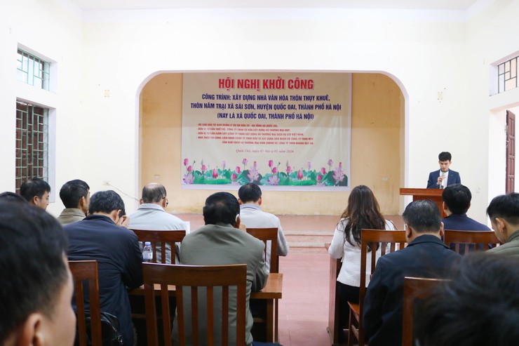 Xã Quốc Oai tổ chức hội nghị khởi công xây dựng nhà Văn hóa thôn Thụy Khuê và thôn Năm Trại- Ảnh 2.