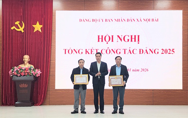 LỄ CHÀO CỜ ĐẦU NĂM MỚI 2026 TẠI TRỤ SỞ HĐND – UBND XÃ NỘI BÀI- Ảnh 4.