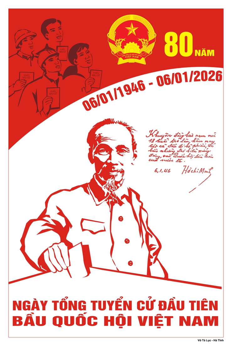 Sở Văn hóa và thể thao Hà Nội hướng dẫn mẫu tranh cổ động trực quan tuyên truyền kỷ niệm 80 năm ngày Tổng tuyển cử đầu tiên bầu Quốc hội Việt Nam; tuyên truyền bầu cử đại biểu HĐND các cấp nhiệm kỳ 2026 - 2031- Ảnh 10.