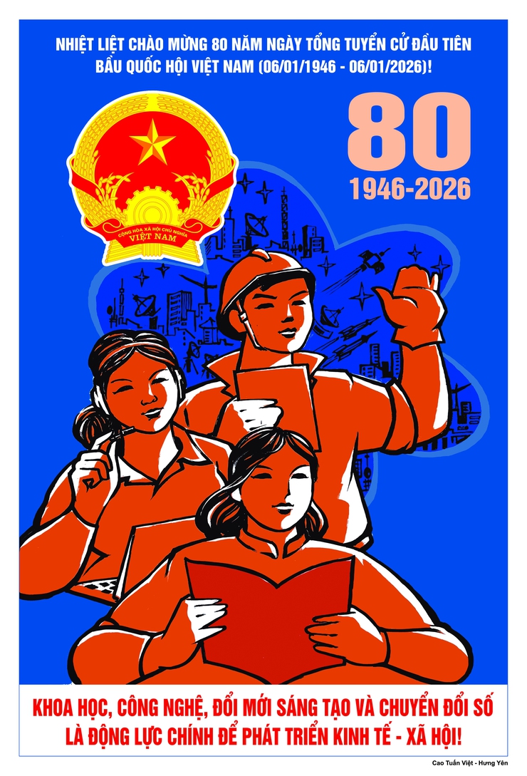 Sở Văn hóa và thể thao Hà Nội hướng dẫn mẫu tranh cổ động trực quan tuyên truyền kỷ niệm 80 năm ngày Tổng tuyển cử đầu tiên bầu Quốc hội Việt Nam; tuyên truyền bầu cử đại biểu HĐND các cấp nhiệm kỳ 2026 - 2031- Ảnh 12.