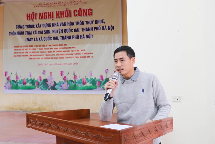 Xã Quốc Oai tổ chức hội nghị khởi công xây dựng nhà Văn hóa thôn Thụy Khuê và thôn Năm Trại- Ảnh 3.