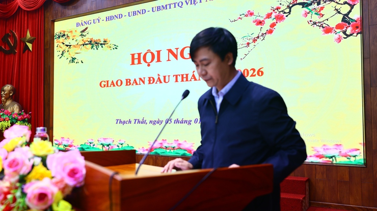 XÃ THẠCH THẤT TỔ CHỨC NGHI LỄ CHÀO CỜ VÀ TRIỂN KHAI NHIỆM VỤ TRỌNG TÂM THÁNG 01/2026- Ảnh 4.