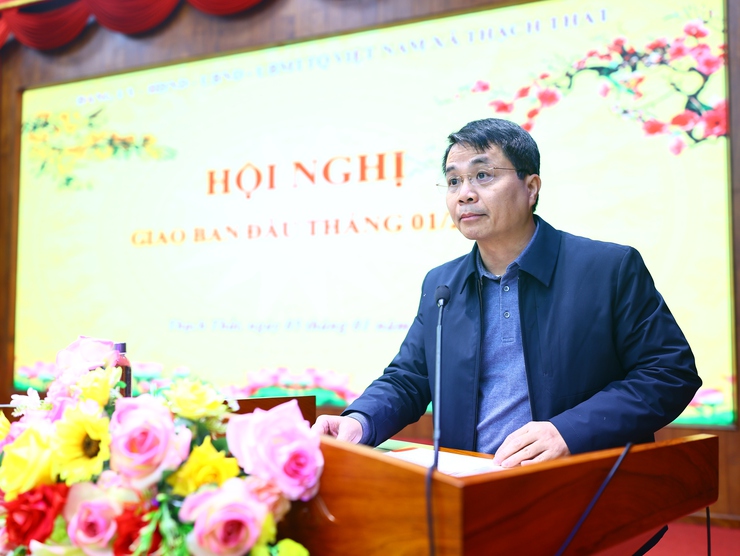 XÃ THẠCH THẤT TỔ CHỨC NGHI LỄ CHÀO CỜ VÀ TRIỂN KHAI NHIỆM VỤ TRỌNG TÂM THÁNG 01/2026- Ảnh 3.