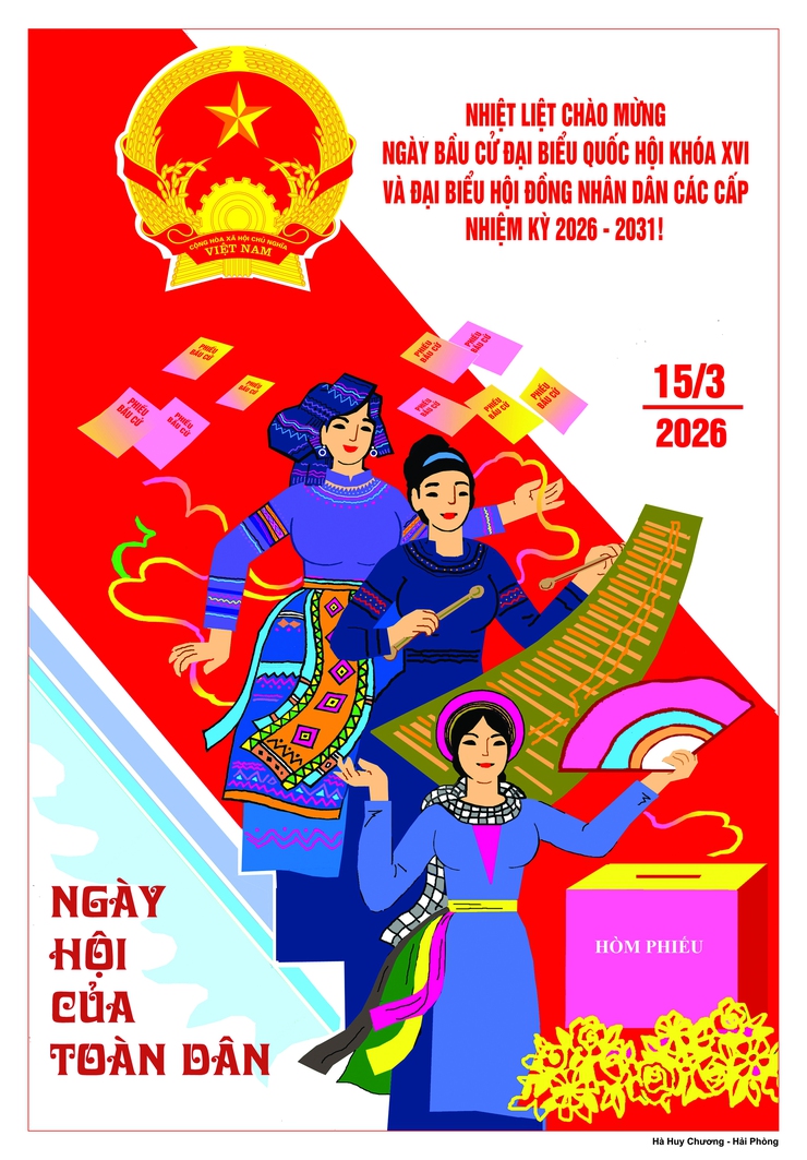 Sở Văn hóa và thể thao Hà Nội hướng dẫn mẫu tranh cổ động trực quan tuyên truyền kỷ niệm 80 năm ngày Tổng tuyển cử đầu tiên bầu Quốc hội Việt Nam; tuyên truyền bầu cử đại biểu HĐND các cấp nhiệm kỳ 2026 - 2031- Ảnh 18.