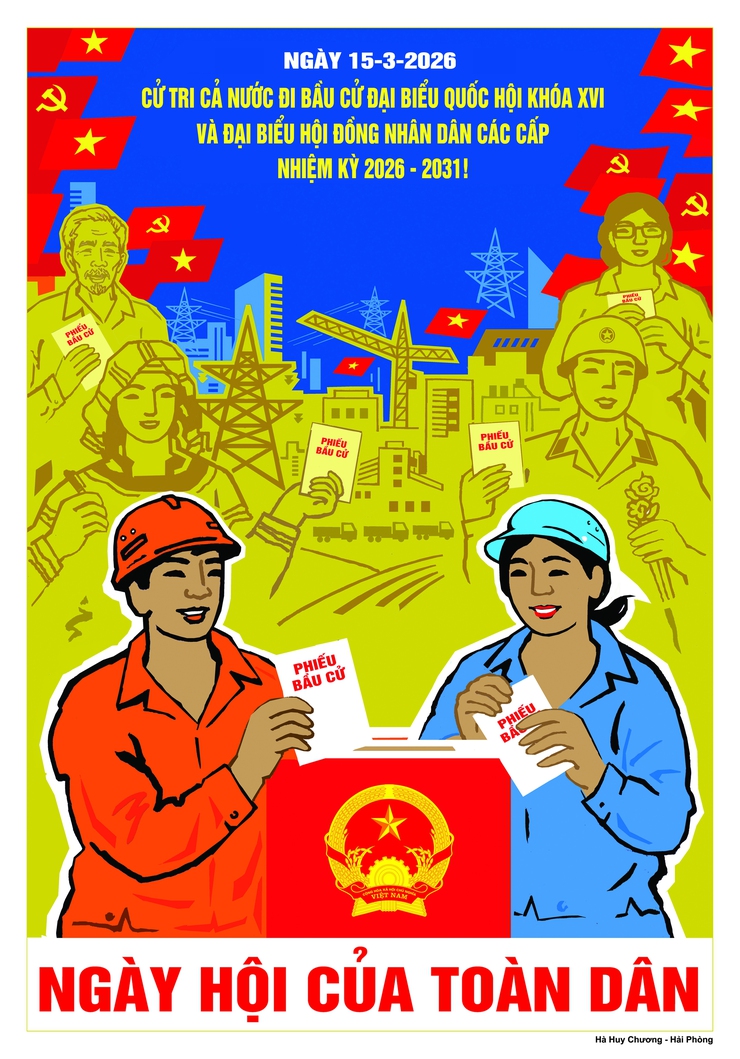 Sở Văn hóa và thể thao Hà Nội hướng dẫn mẫu tranh cổ động trực quan tuyên truyền kỷ niệm 80 năm ngày Tổng tuyển cử đầu tiên bầu Quốc hội Việt Nam; tuyên truyền bầu cử đại biểu HĐND các cấp nhiệm kỳ 2026 - 2031- Ảnh 19.