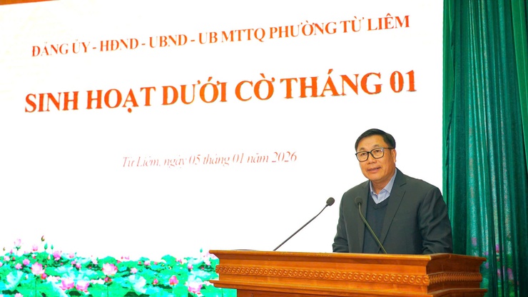 Phường Từ Liêm tổ chức sinh hoạt chính trị dưới cờ tháng 1/2026

- Ảnh 3.