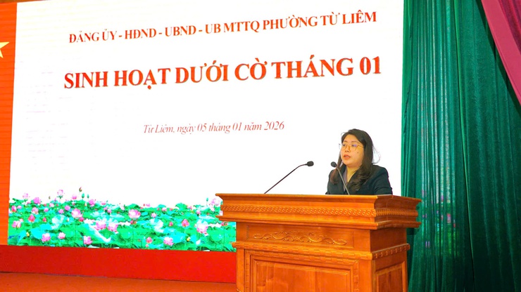 Phường Từ Liêm tổ chức sinh hoạt chính trị dưới cờ tháng 1/2026

- Ảnh 2.