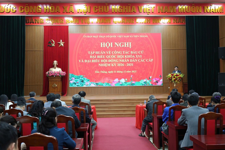 Xã Tiến Thắng tổ chức tập huấn về công tác bầu cử
Đại biểu quốc hội khóa XVI nhiệm kỳ 2026 – 2031
- Ảnh 1.