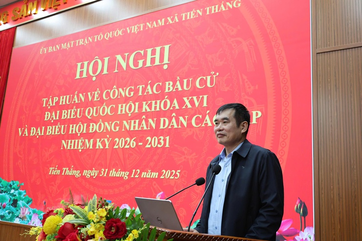 Xã Tiến Thắng tổ chức tập huấn về công tác bầu cử
Đại biểu quốc hội khóa XVI nhiệm kỳ 2026 – 2031
- Ảnh 2.