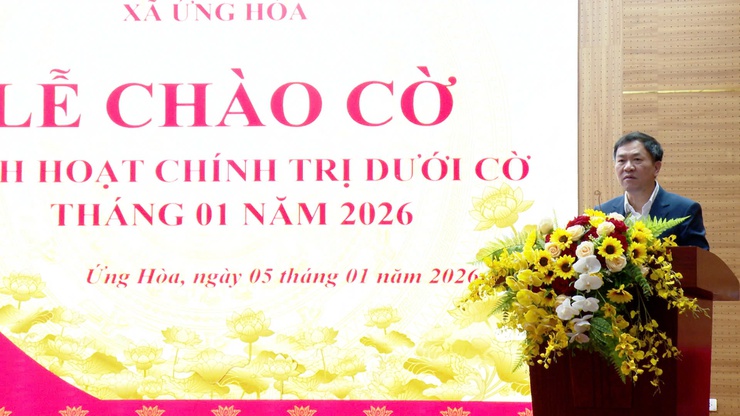 ỨNG HÒA TỔ CHỨC LỄ CHÀO CỜ, SINH HOẠT CHÍNH TRỊ DƯỚI CỜ THÁNG 01 NĂM 2026.- Ảnh 3.